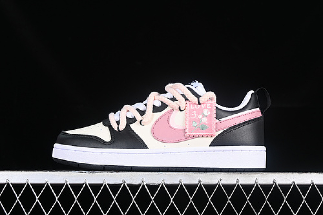 Unbranded [BQ5448-104]-[COURT BOROUGH LOW 2 GS WHITE/BLACK/PINK]-[WOMAN:35.5-41], photo 1