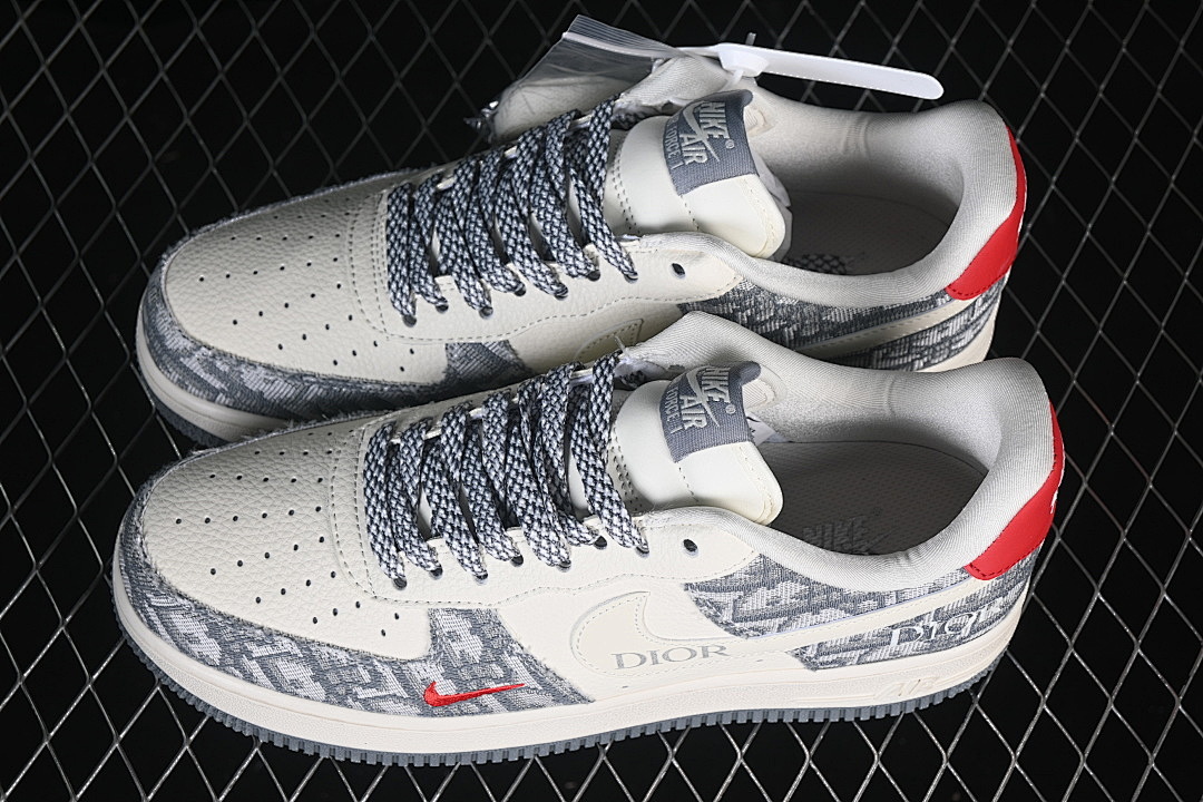 Nike [DN1688-812]-[AIR FORCE 1 07 LOW WHITE/GREY/RED]-[WOMAN:36-39]-[MAN:40-45] - Image 11