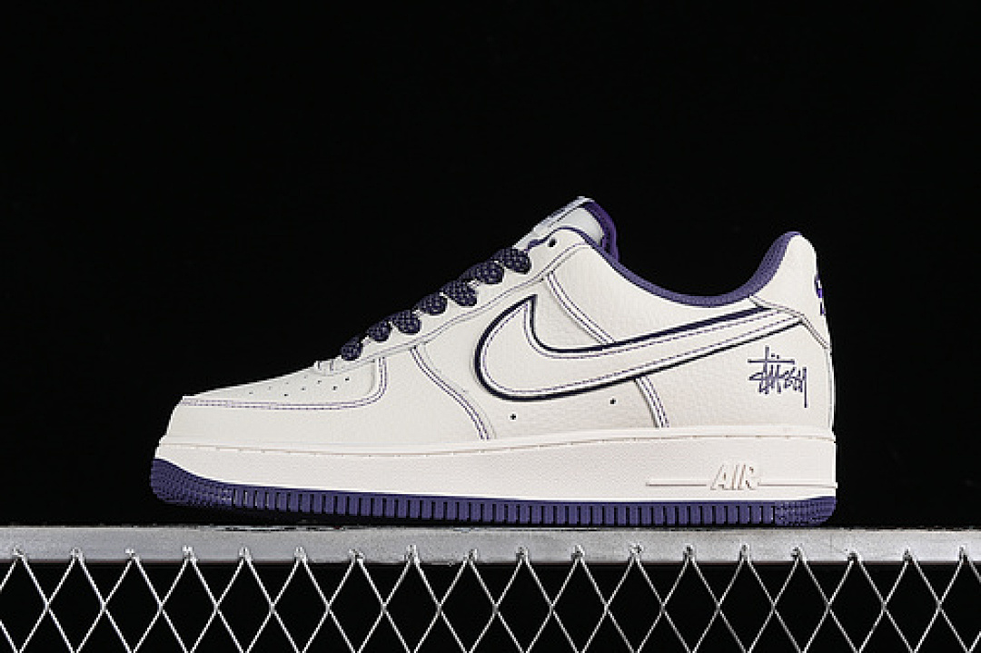 Nike Nike STUSSY X AIR FORCE 1 07 LOW WHITE/PURPLE · UN1635-222, photo 1