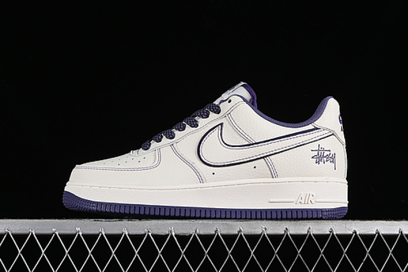 Nike Nike STUSSY X AIR FORCE 1 07 LOW WHITE/PURPLE · UN1635-222, photo 1