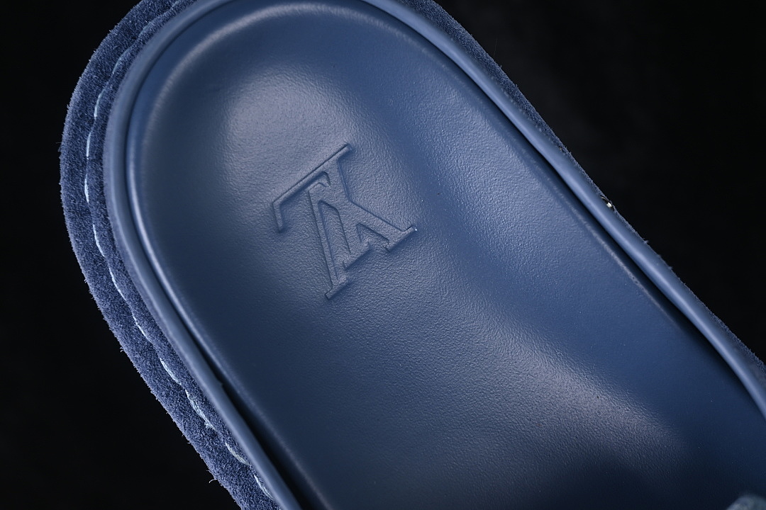 Louis Vuitton [COMFORT FLAT SANDALS FLIP FLOPS NAVY BLUE/BLUE]-[WOMAN:38-39]-[MAN:40-46] - Image 4