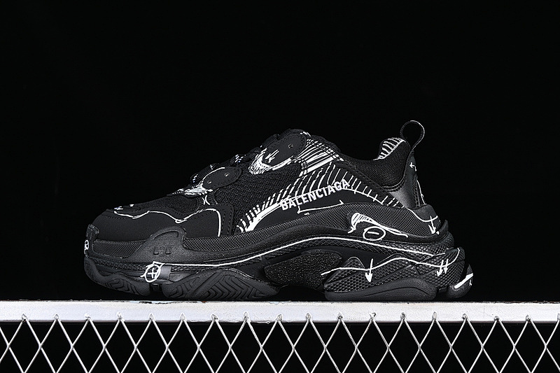 Balenciaga TRIPLE S WHITE/BLACK · W2FW60102, photo 1