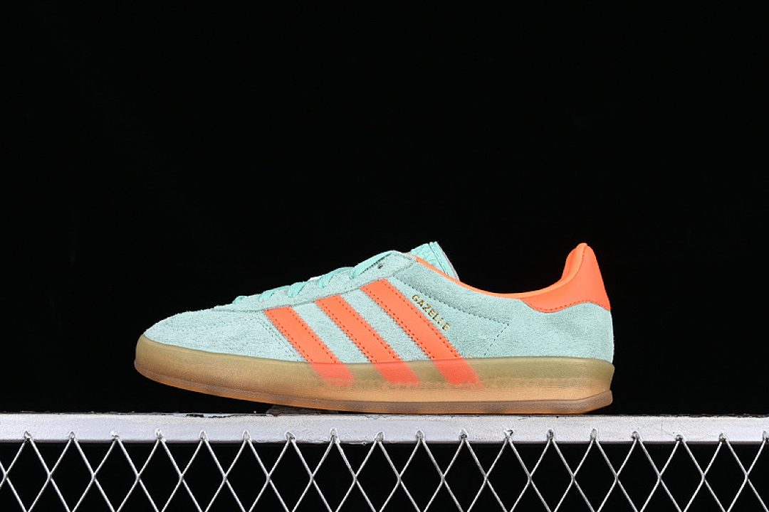 Adidas [HQ8714]-[ADIDAS GAZELLE INDOOR PULSE MINT/SOLAR ORANGE/GUM THREE]-[WOMAN:35-39]-[MAN:40-45], photo 1
