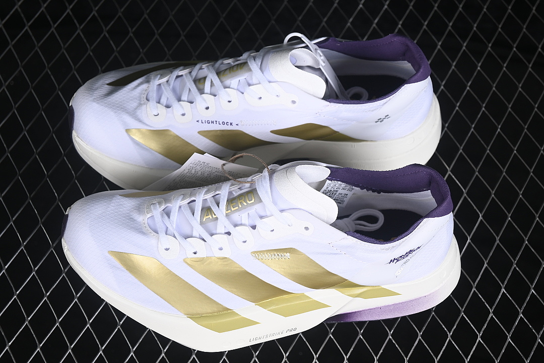 Adidas [KH6359]-[ADIZERO ADIOS PRO 4 CLOUD WHITE/GOLD METALLIC/AURORA PLUM]-[WOMAN:36-39]-[MAN:40-46] - Image 12