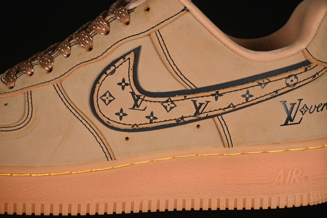 Nike [DK0188-082]-[AIR FORCE 1 07 LOW LV WHEAT/BLACK]-[WOMAN:36-39]-[MAN:40-45] - Image 7