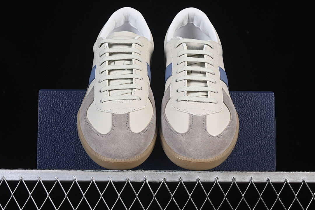 Dior [LOW-TOP DERBY SHOES WHITE/GREY/BLUE]-[WOMAN:39]-[MAN:40-45] - Image 13