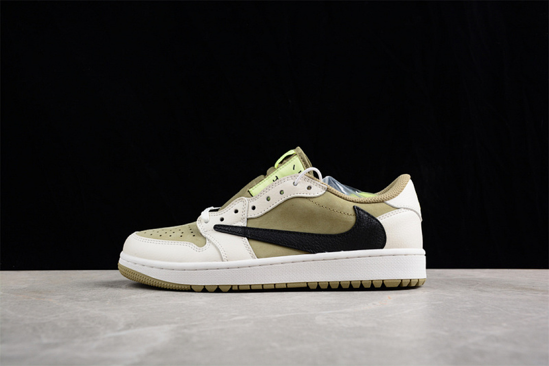 Jordan TRAVIS SCOTT AIR Jordan 1 LOW OG WHITE/BLACK/GREEN · FZ3124-200, photo 1