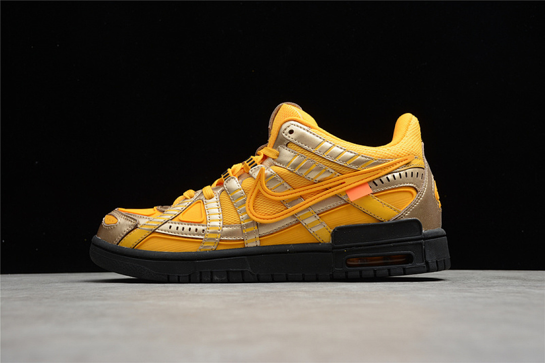 Off-White [CU6015-700]-[OW X AIR RUBBER DUNK UNIVERSITY GOLD/UNIVERSITY GOLD/BLACK]-[UNSIEX:36-45], photo 1