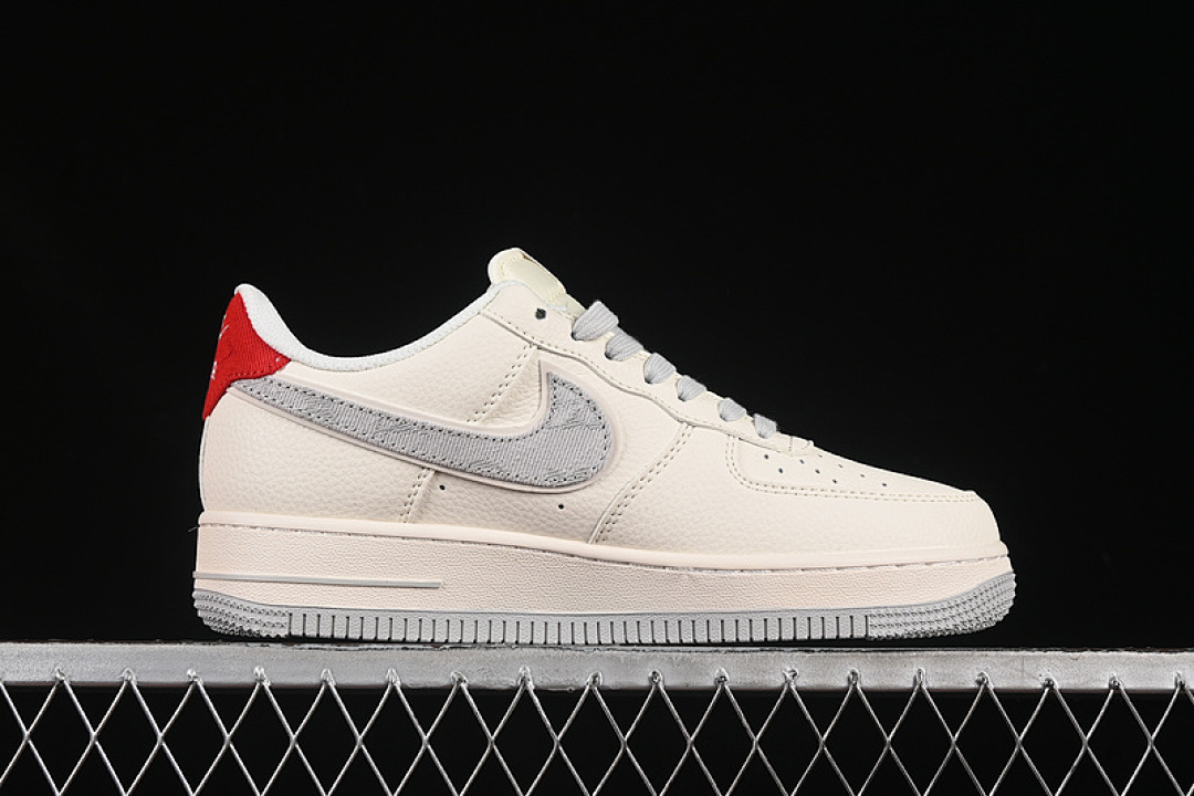 Nike [XX3168-135]-[AIR FORCE 1 07 LOW LV WHITE/GREY/RED]-[WOMAN:36-39]-[MAN:40-45] - Image 16