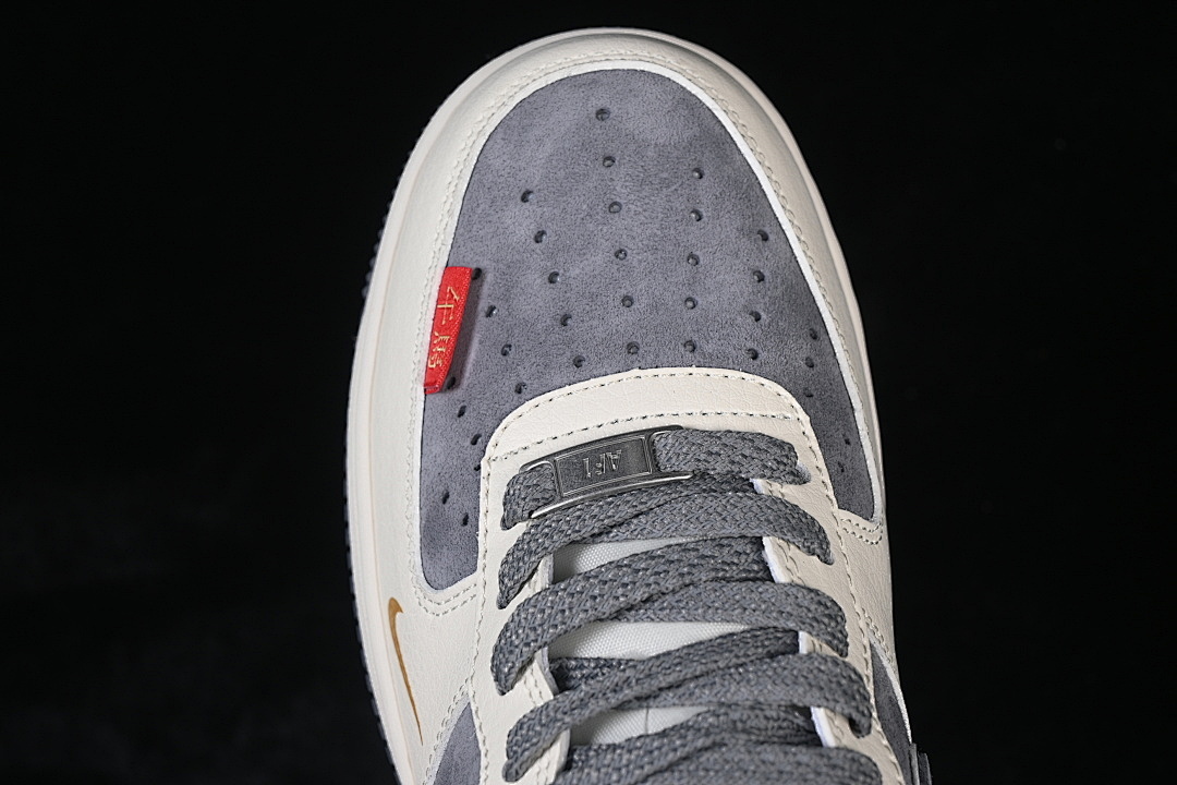 Nike [HT5088-615]-[AIR FORCE 1 07 LOW CASUAL SHOES DARK GRAY/WHITE/YELLOW]-[WOMAN:36-39]-[MAN:40-45] - Image 9