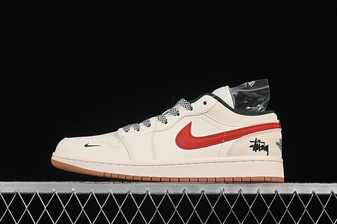 Jordan [XS6086-560]-[AIR JORDAN 1 LOW WHITE/GREY/RED]-[WOMAN:36-39]-[MAN:40-45], photo 1