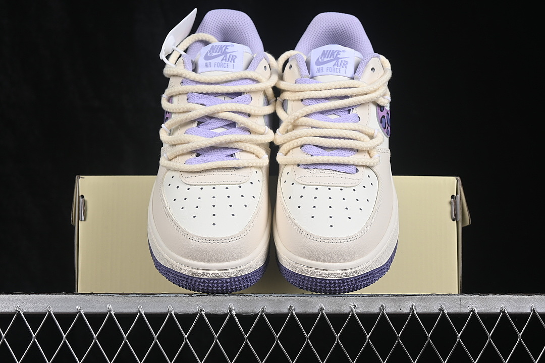 Nike [FJ7740-111]-[AIR FORCE 1 07 LOW TARO LEOPARD CASUAL SNEAKERS VIOLET/WHITE]-[WOMAN:36-39]-[MAN: - Image 12