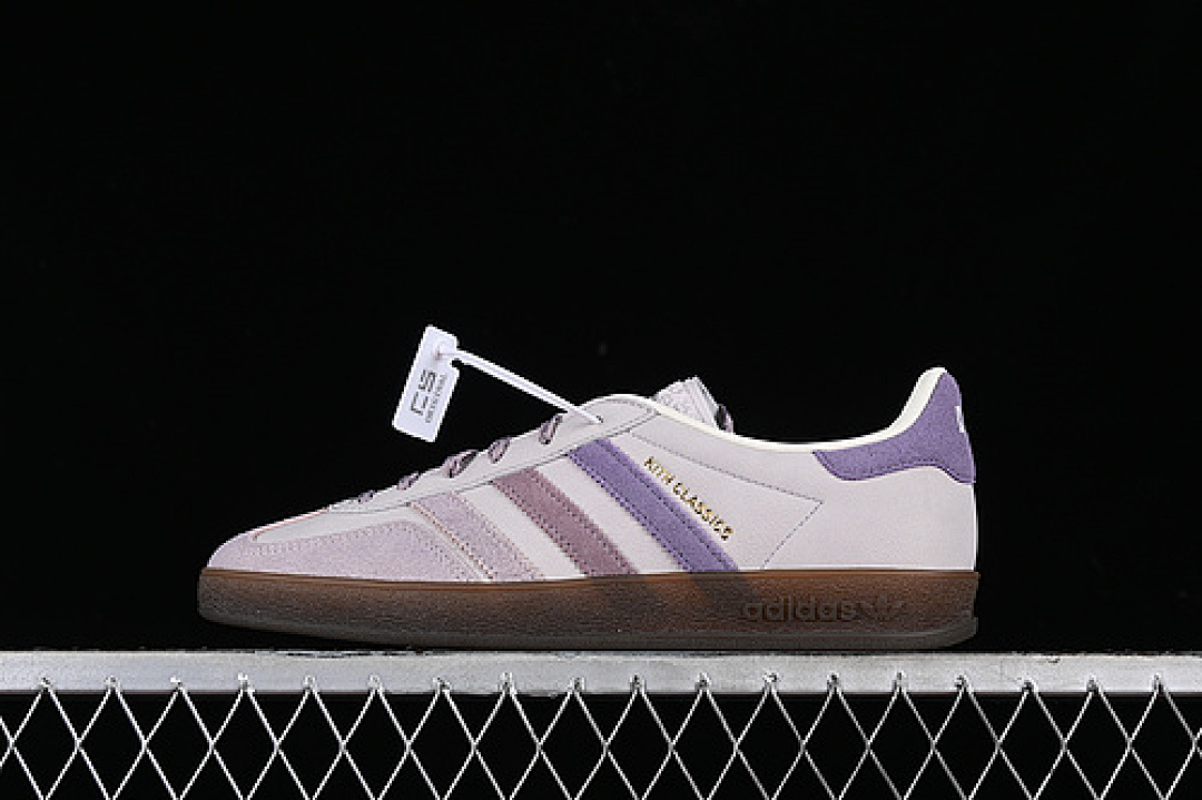 Kith Adidas ORIGINALS GAZELLE INDOOR KITH CLASSICS PROGRAM ASH PURPLE/ICE PURPLE/GUM · IH0120, photo 1
