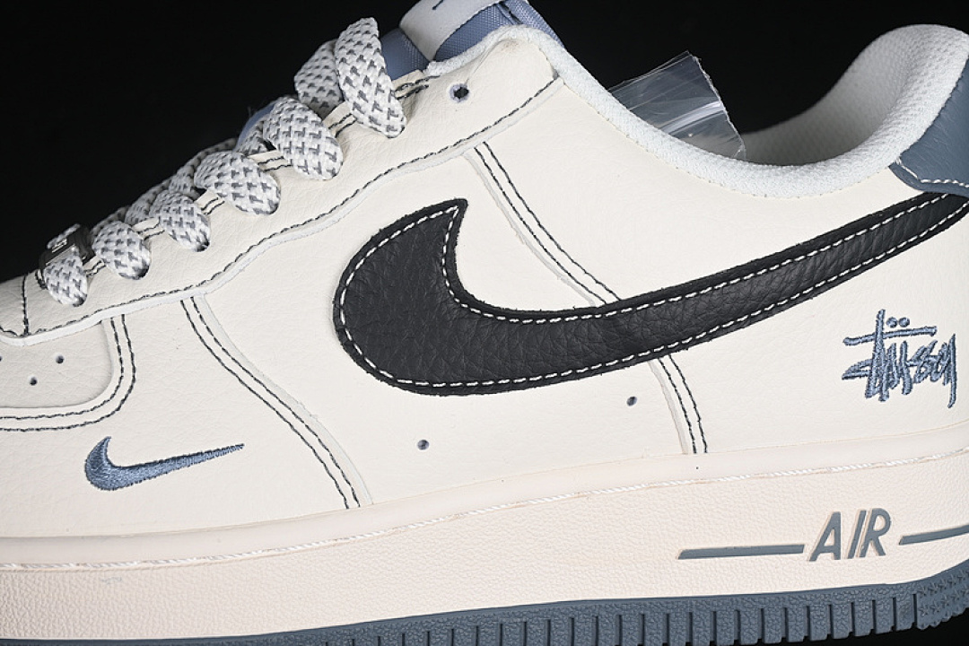 Nike [XZ6188-761]-[AIR FORCE 1 07 LOW WHITE/GREY/BLUE/BLACK]-[WOMAN:36-39]-[MAN:40-45] - Image 8