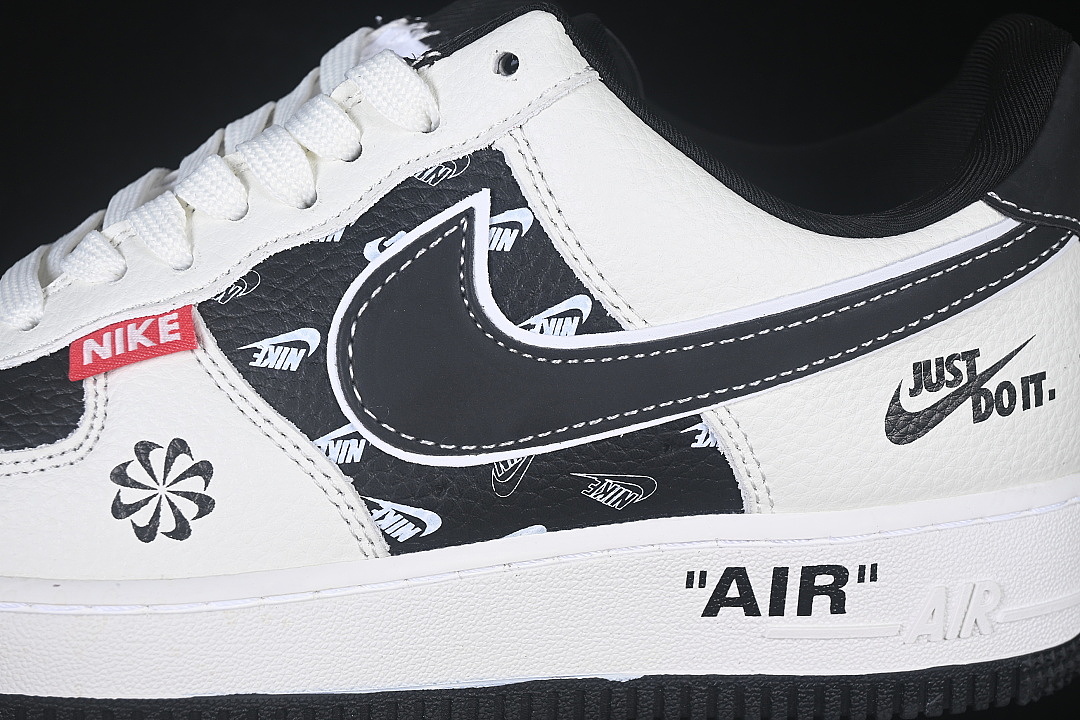 Nike [WY0655-113]-[AIR FORCE 1 07 LOW CASUAL SNEAKERS BLACK/WHITE]-[WOMAN:36-39]-[MAN:40-45] - Image 7