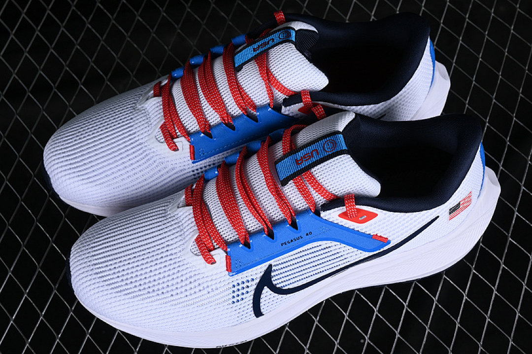 Nike [FJ2840-100]-[AIR ZOOM PEGASUS 40 WHITE/BLACK/BLUE/ORANGE]-[MAN:39-45] - Image 10