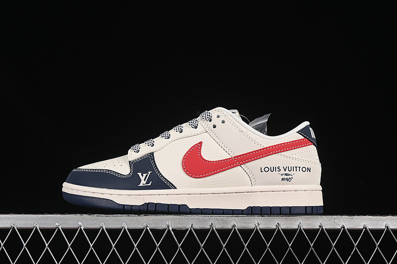 Louis Vuitton Nike SB DUNK LOW LV WHITE/GREY/BLUE/RED · JJ2508-563, photo 1