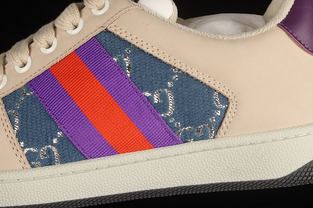 Gucci [A35M09064]-[GU*CCI DISTRESSED SCREENER SNEAKERS BEIGE/BLUE/PURPLE-RED]-[WOMAN:35-40] - Image 9