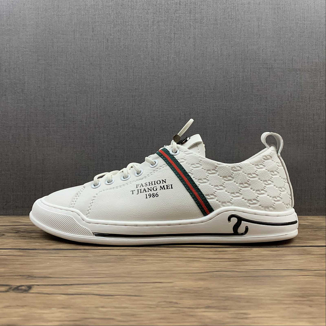 Gucci [GU*CCI ACE EMBROIDERED LOW-TOP SNEAKER WHITE/WHITE/GREEN-BLACK]-[MAN:38-44] - Image 16