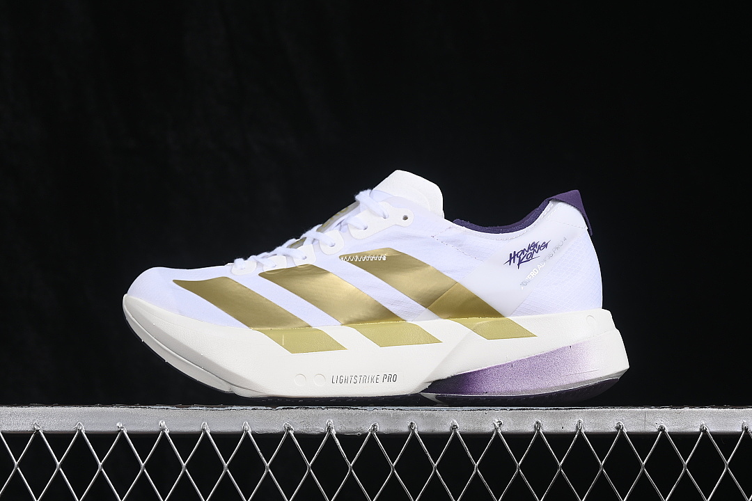 Adidas [KH6359]-[ADIZERO ADIOS PRO 4 CLOUD WHITE/GOLD METALLIC/AURORA PLUM]-[WOMAN:36-39]-[MAN:40-46] - Image 3