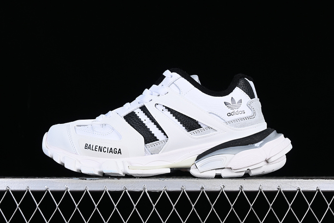Unbranded [W3CZ19010]-[BA*LEN*CIAGA TRACK SNEAKER TESS SGOMMA RES BI ALV EFF NUBUK TIS WHITE/BLACK], photo 1