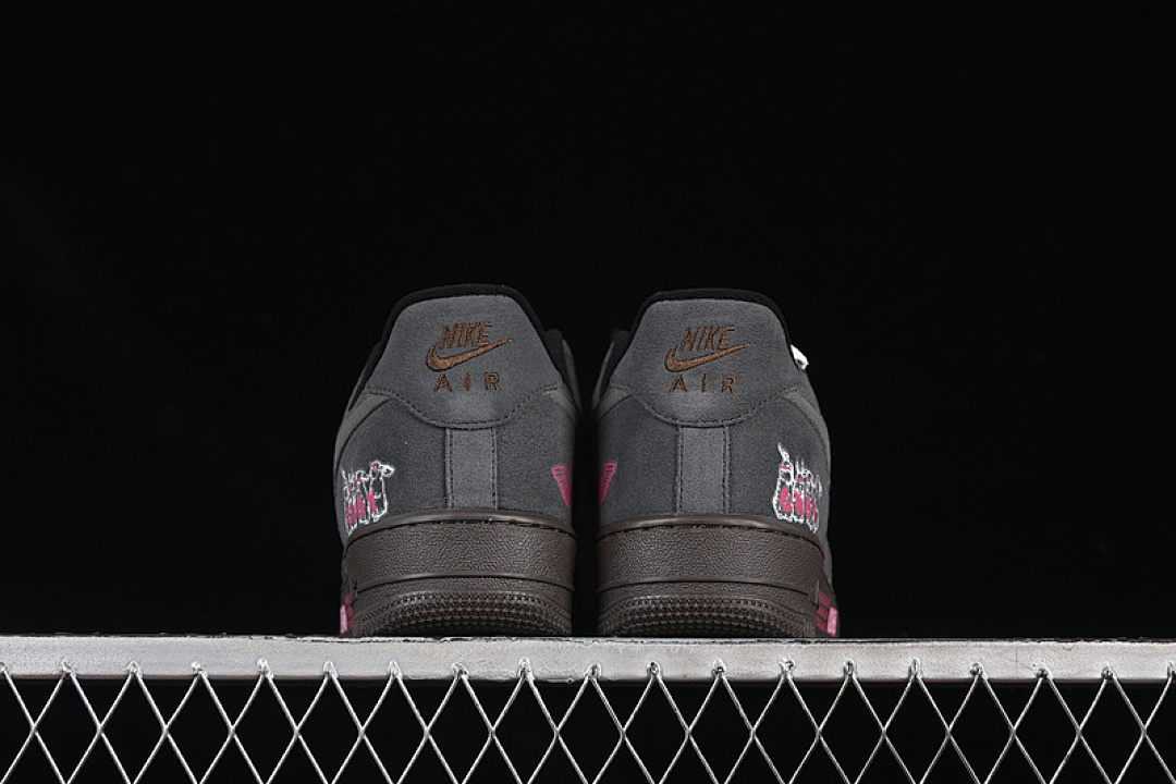 Nike [DO6730-010]-[AIR FORCE 1 07 LOW BLACK PINK BLACK/PINK]-[WOMAN:36-39]-[MAN:40-45] - Image 15