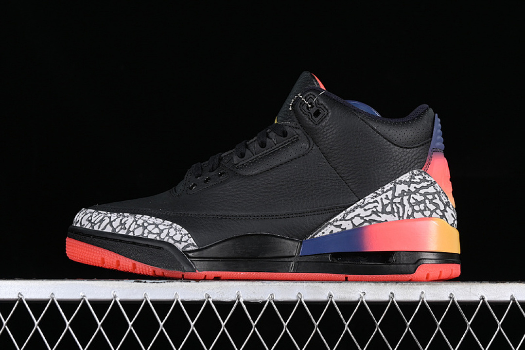 Jordan [FN0344-001]-[J BALVIN AIR JORDAN 3 RETRO RIO BLACK/ORANGE/PURPLE/GOLD]-[MAN:40-48.5], photo 1