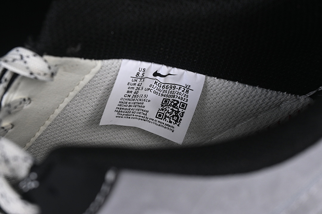 Nike [KG6699-F28]-[AIR FORCE 1 07 LOW WHITE/BLACK/GREY]-[WOMAN:36-39]-[MAN:40-45] - Image 6