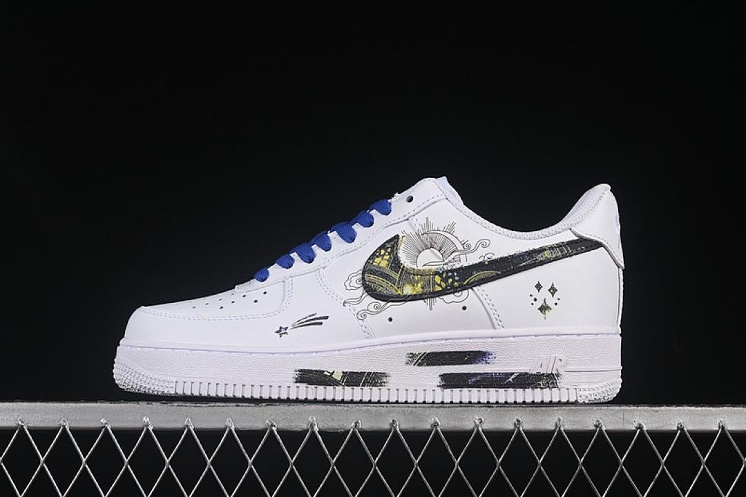 Nike [ZH0316-069]-[AIR FORCE 1 07 LOW WHITE/GREY/BLUE]-[WOMAN:36-39]-[MAN:40-45] - Image 2