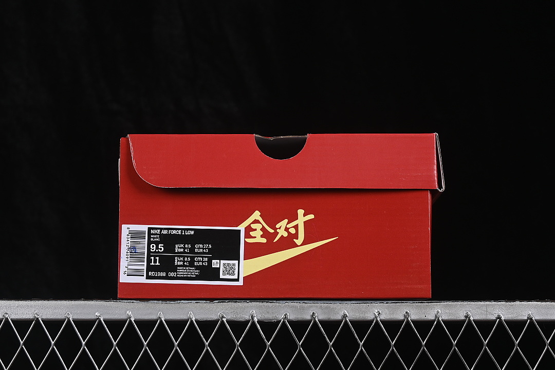 Nike [RD1988-002]-[AIR FORCE 1 07 LOW CASUAL SNEAKERS WHITE/RED/WHITE]-[WOMAN:36-39]-[MAN:40-45] - Image 12