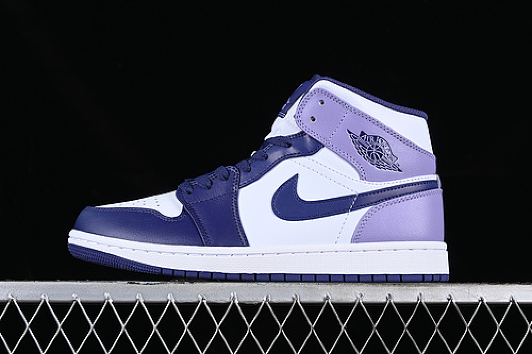 Jordan [DQ8426-515]-[AIR JORDAN 1 MID WHITE/PURPLE]-[MAN:40-46], photo 1