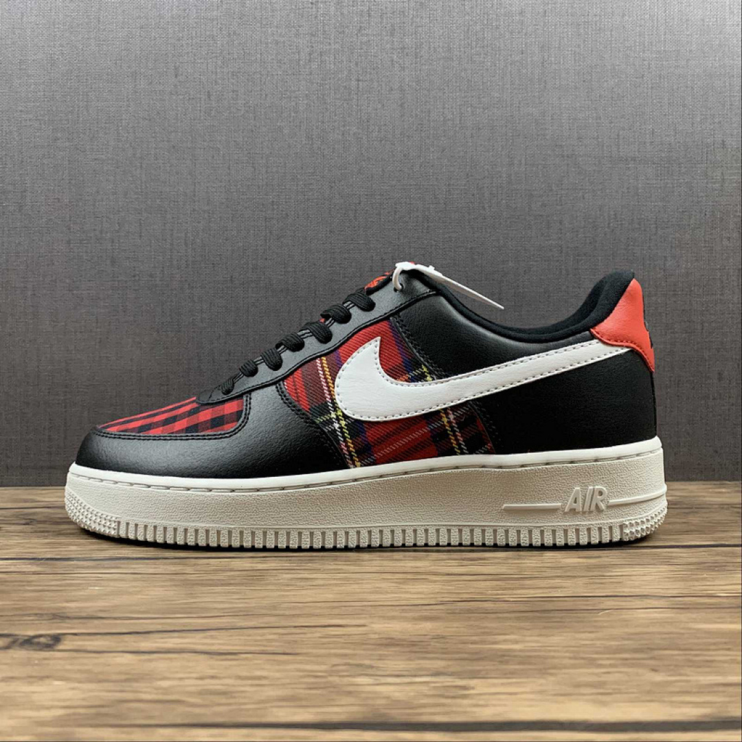 Nike [849345-004]-[AIR FORCE 1 LOW FLANNEL BLACK/SUMMIT WHITE-HABANERO RED]-[UNSIEX:36-45], photo 1