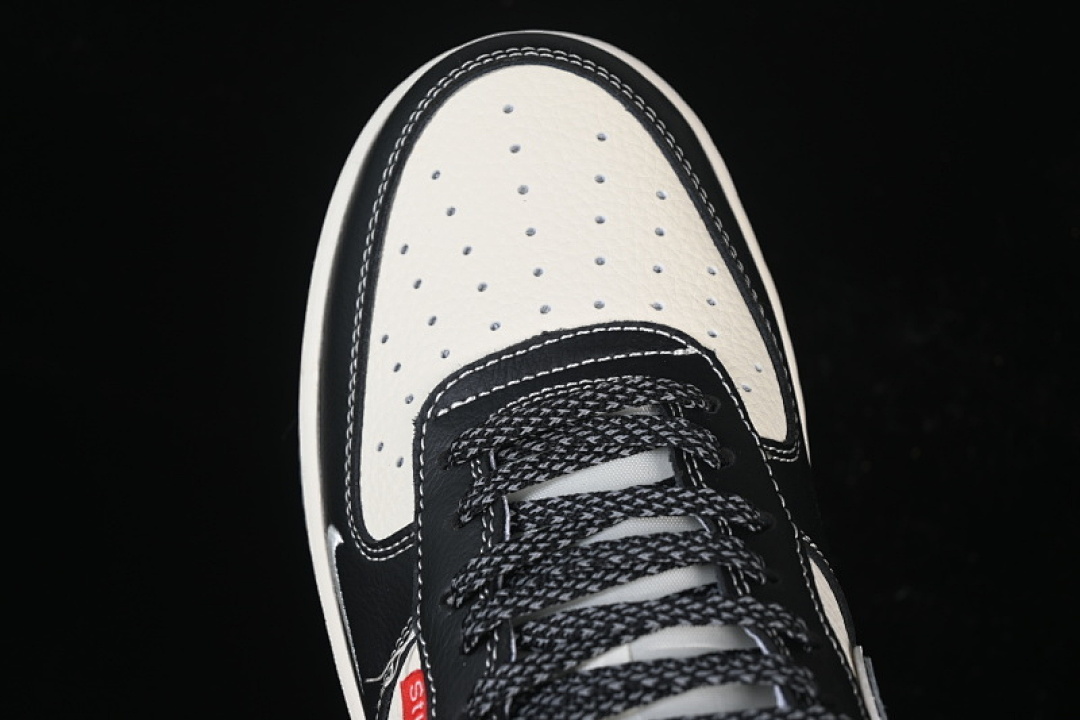Nike [DF0188-102]-[AIR FORCE 1 07 LOW CASUAL SNEAKERS BLACK/WHITE]-[WOMAN:36-39]-[MAN:40-45] - Image 9