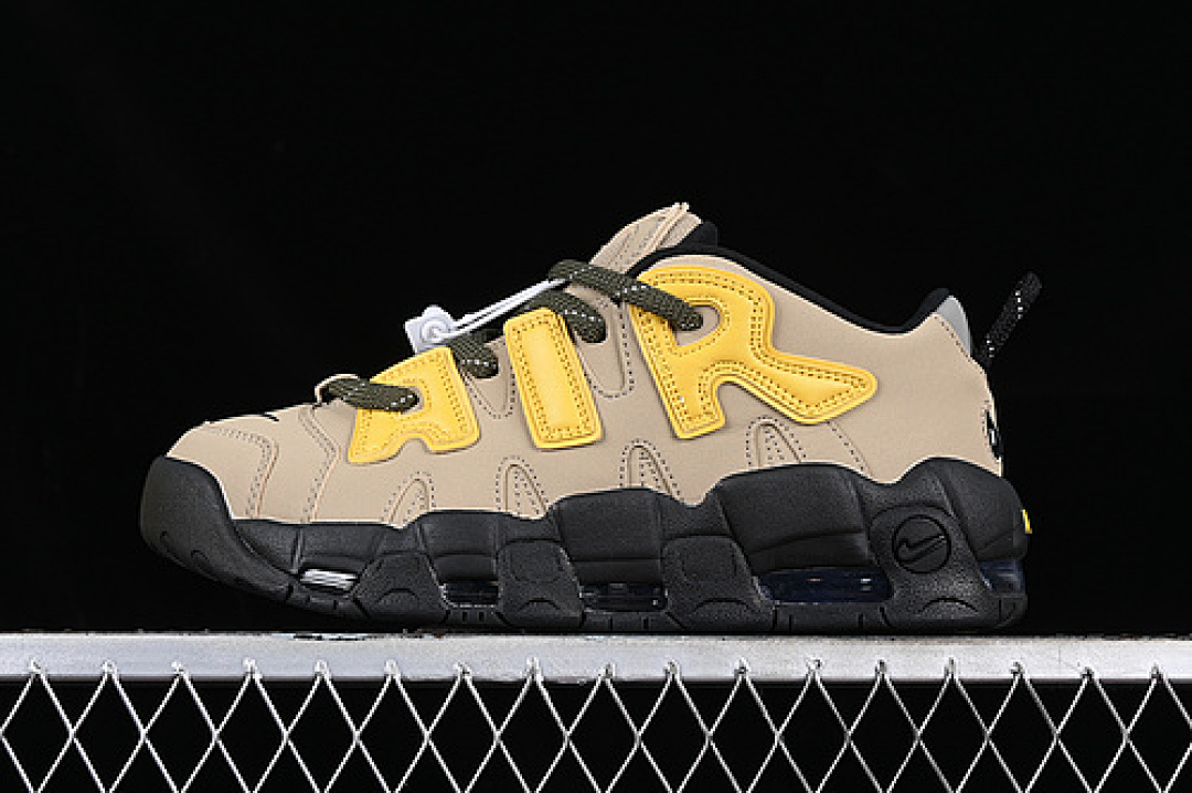 Nike [FB1299-200]-[AMBUSH AIR MORE UPTEMPO LOW BLACK/YELLOW/BROWN]-[WOMAN:36-39]-[MAN:40-47.5], photo 1