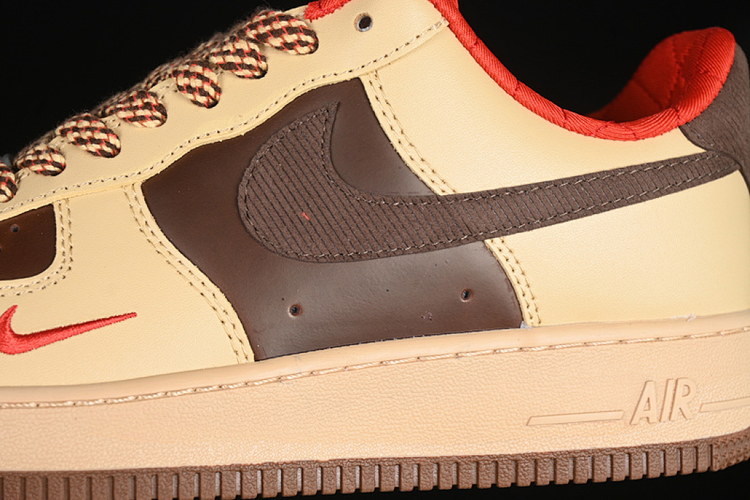 Nike [HQ3447-222]-[AIR FORCE 1 07 LOW LIGHT BRITISH TAN/CACAO WOW/SESAME/PECAN RED]-[UNISEX:36-45] - Image 8