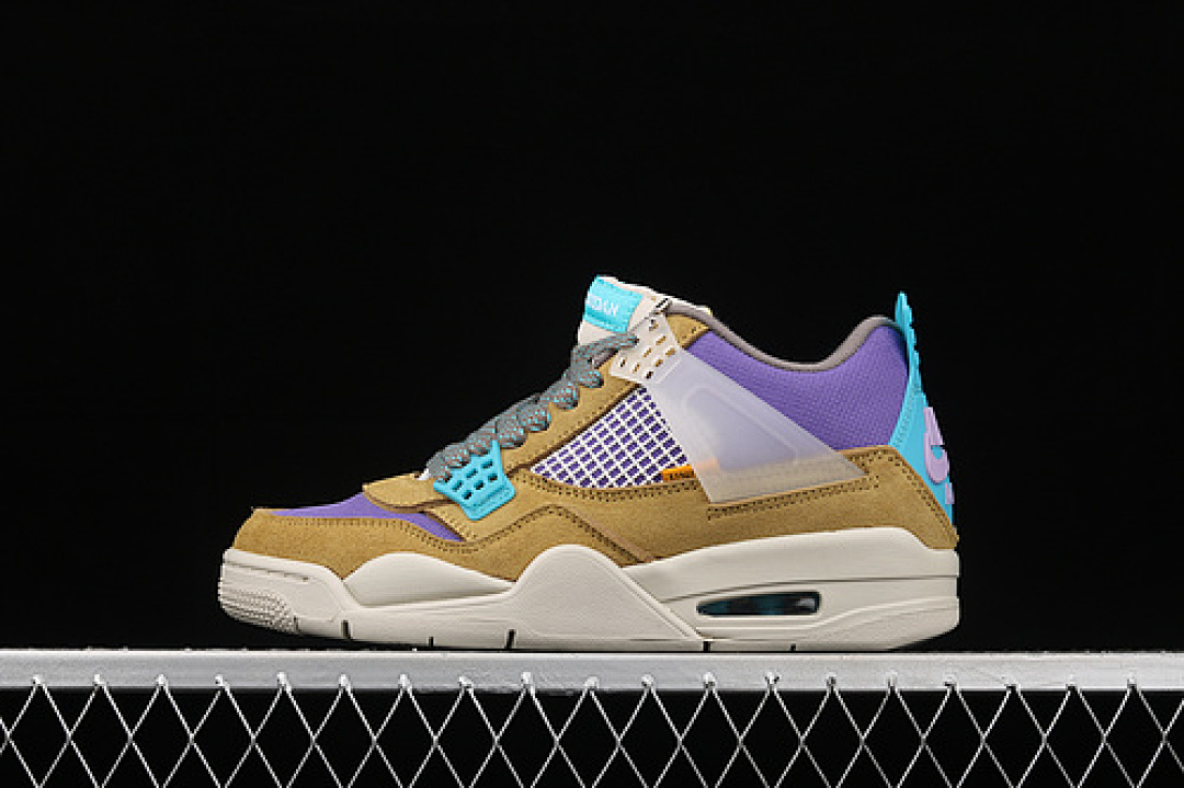 Jordan [DJ5718-300]-[UNION LA X AIR JORDAN 4 RETRO DESERT MOSS/TURQUOISE BLUE/DARK IRIS]-[MAN:40-47.5], photo 1