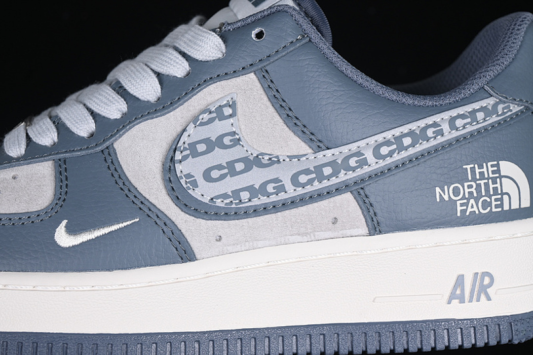 Nike [DM6688-051]-[AIR FORCE 1 07 LOW CDG WHITE/GREY/BLUE]-[WOMAN:36-39]-[MAN:40-45] - Image 8