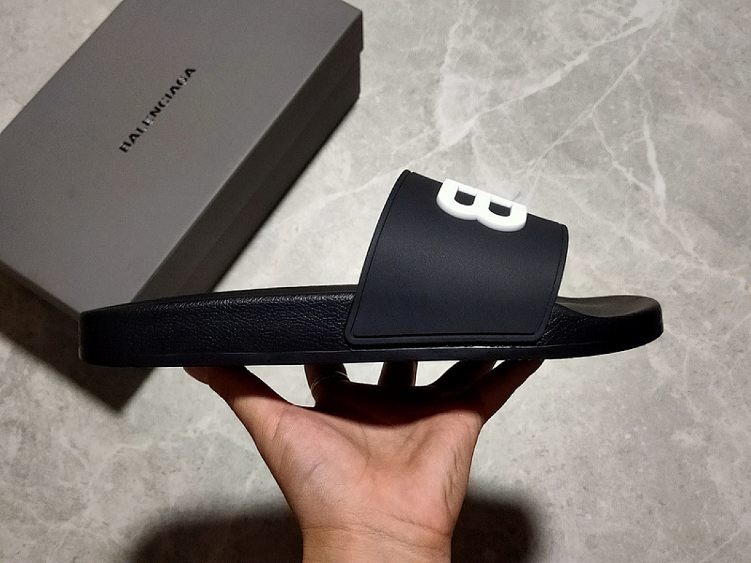 Balenciaga [BA*LEN*CIAGA LOGO POOL SIDES BLACK/BLACK/WHITE]-[WOMAN:35-39]-[MAN:40-45] - Image 7