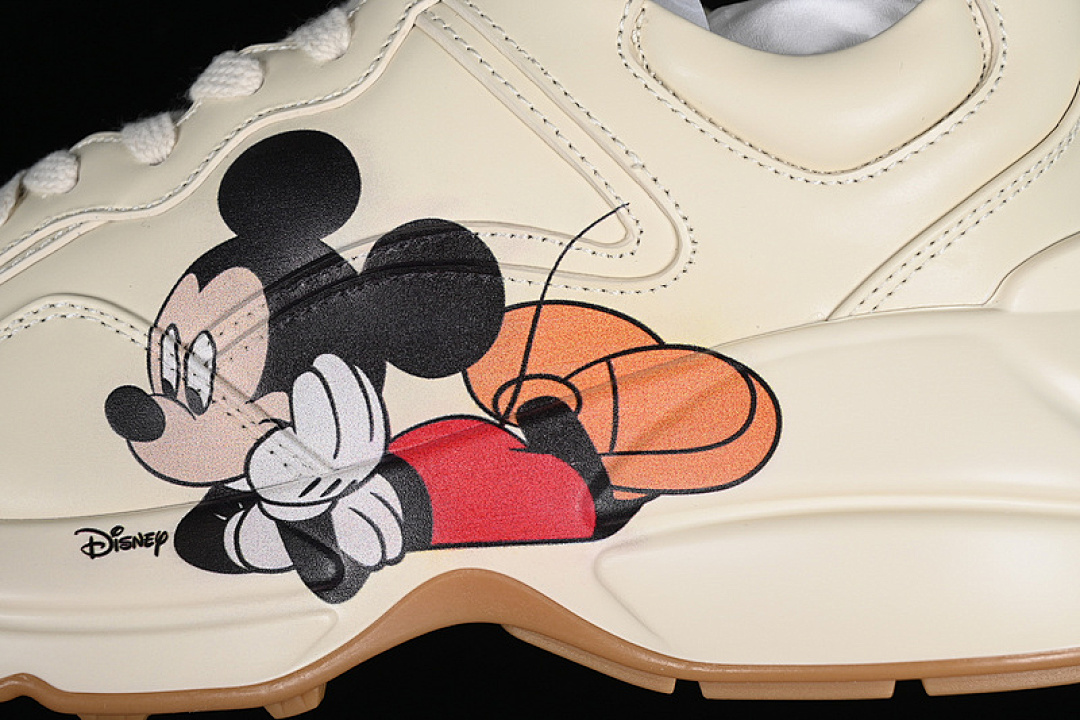 On Running [DRW009522]-[GU*CCI RHYTON VINTAGE TRAINER SNEAKER GREY/BLACK/RED/ORANGE]-[UNISEX:35-44] - Image 9