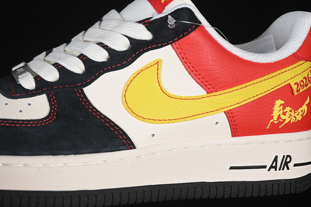 Nike [XD0028-002]-[AIR FORCE 1 07 LOW WHITE/BLACK/RED/YELLOW]-[WOMAN:36-39]-[MAN:40-45] - Image 8
