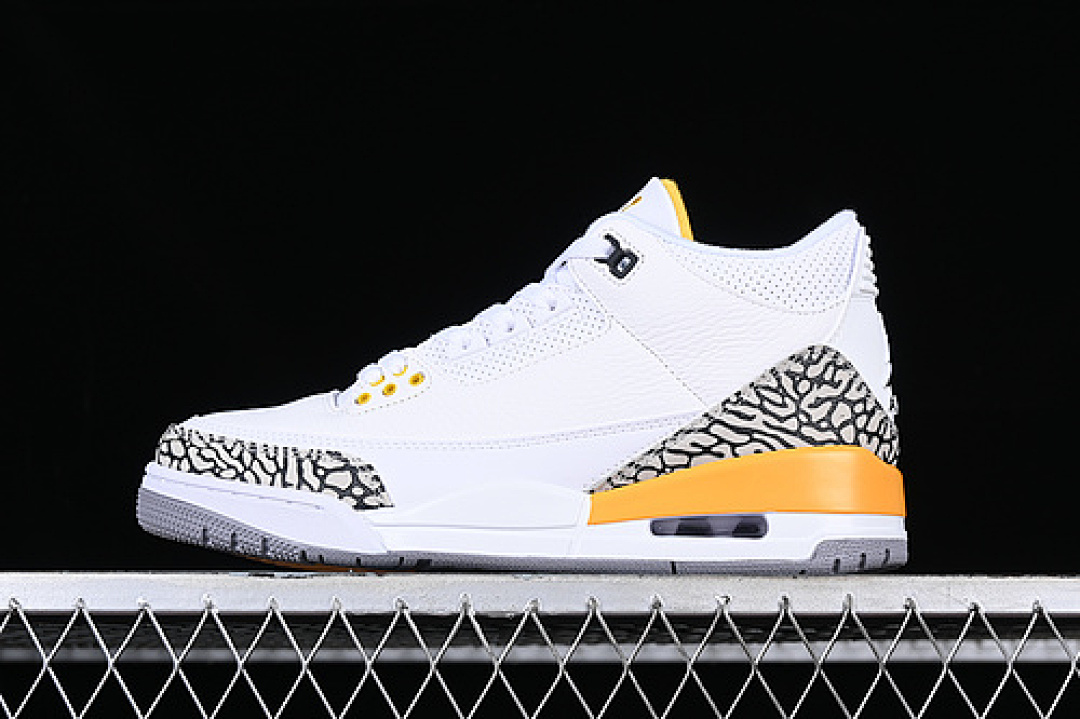 Jordan AIR Jordan 3 RETRO LASER ORANGE WHITE/BLACK/YELLOW · CK9246-108, photo 1