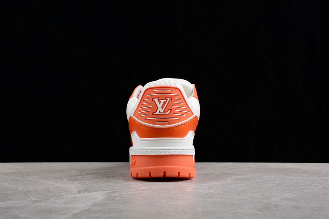Louis Vuitton [L*V TRAINER SNEAKERS WHITE/WHITE/ORANGE]-[WOMAN:35-40]-[MAN:39-45] - Image 12