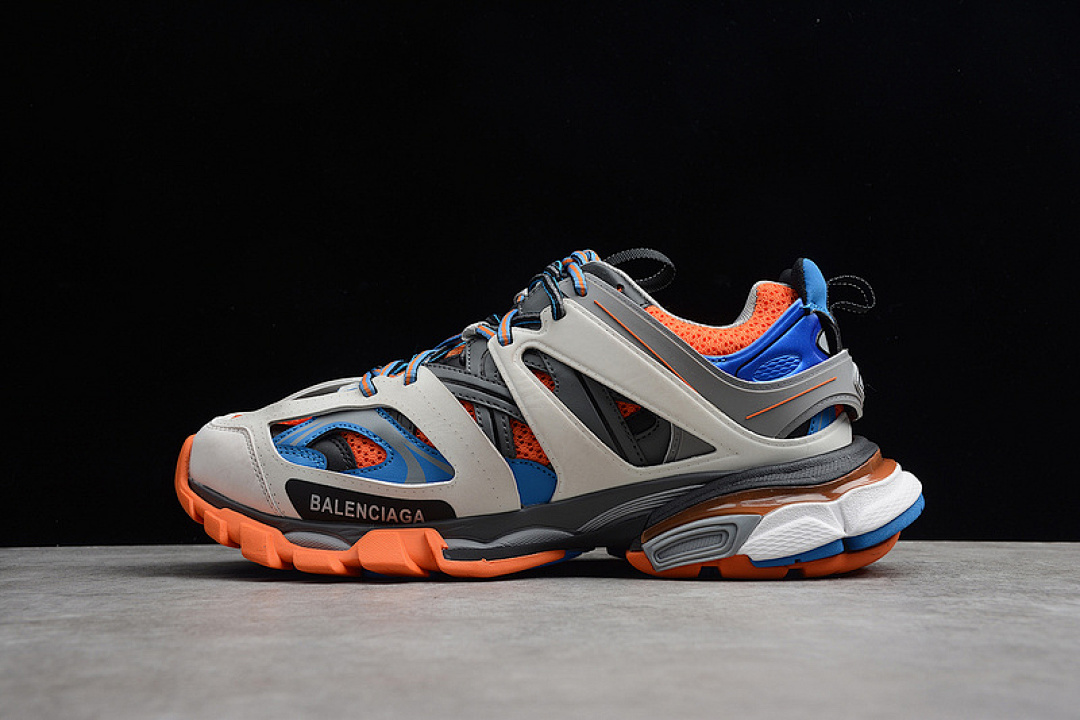 Unbranded [ECBA800465D]-[3.0 TRIPLE S SNEAKER GOMMA MAILLE GRIS/ORANGE/BLUE]-[UNISEX:36-45]-[2-260], photo 1