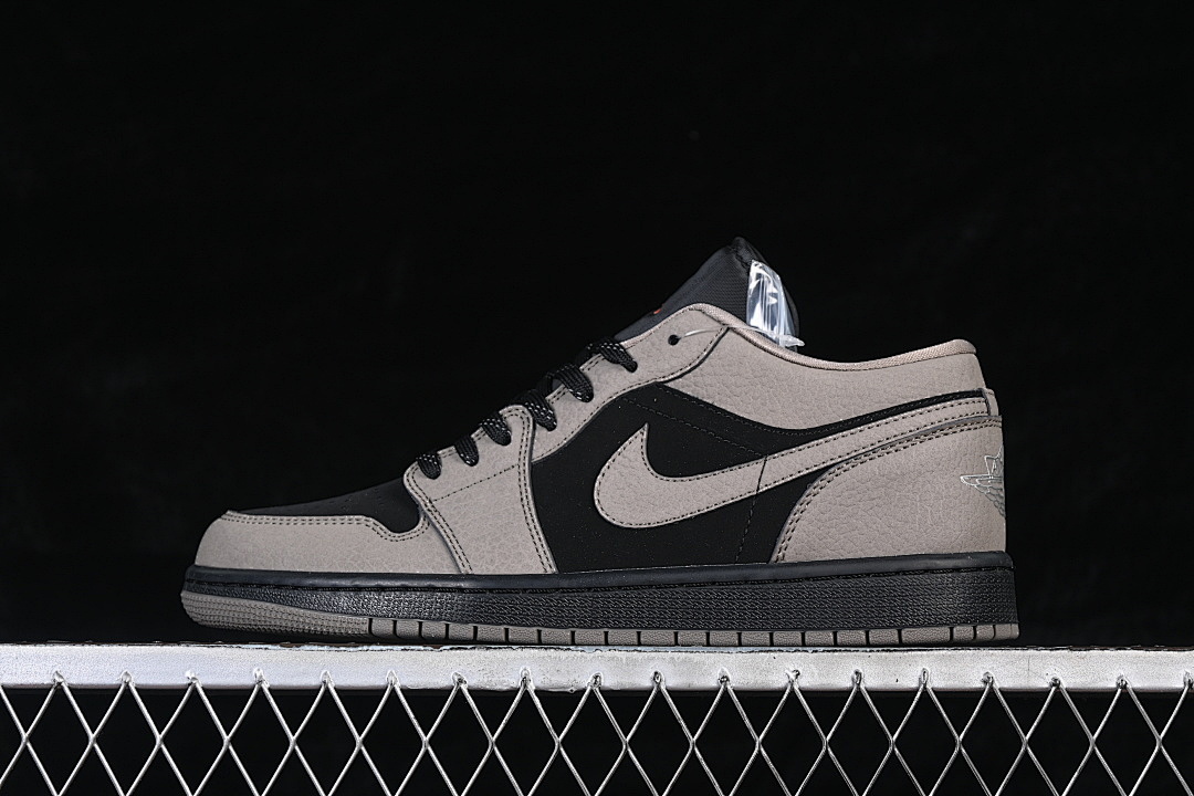 Jordan Jordan 1 LOW SE BLACK/LIGHT WILD MANGO/OLIVE GREY · IB7109-005, photo 1