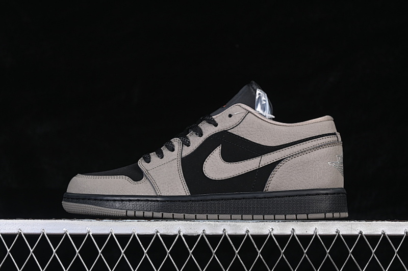 Jordan Jordan 1 LOW SE BLACK/LIGHT WILD MANGO/OLIVE GREY · IB7109-005, photo 1