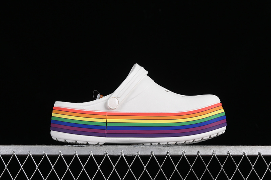 Crocs [CROCS CROCBAND PLATFORM RAINBOW WHITE/RAINBOW COLOR]-[WOMAN:34-42] - Image 12