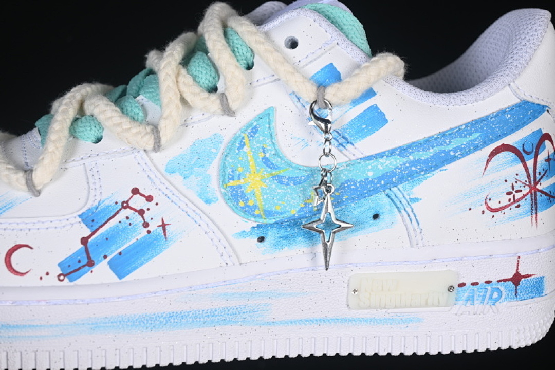 Nike [321-419]-[AIR FORCE 1 07 LOW ARIES WHITE/BLUE/GREY]-[WOMAN:36-39]-[MAN:40-45] - Image 6