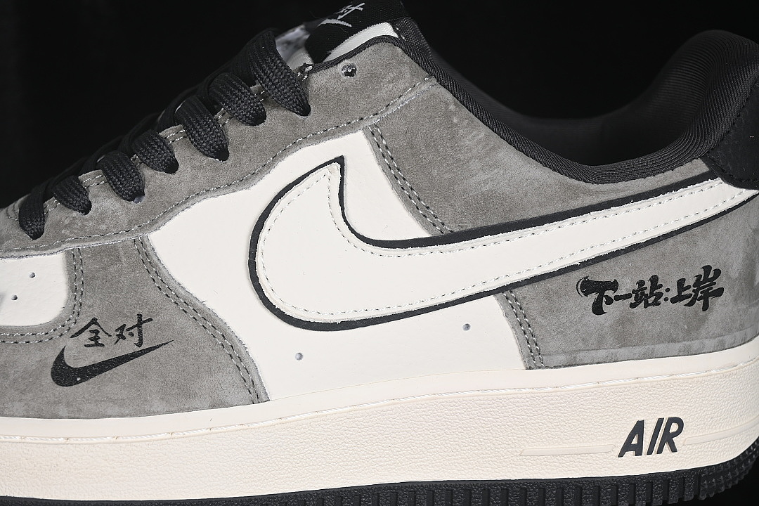Nike [RD1988-001]-[AIR FORCE 1 07 LOW CASUAL SNEAKERS WHITE/GREY/BLACK]-[WOMAN:36-39]-[MAN:40-45] - Image 8