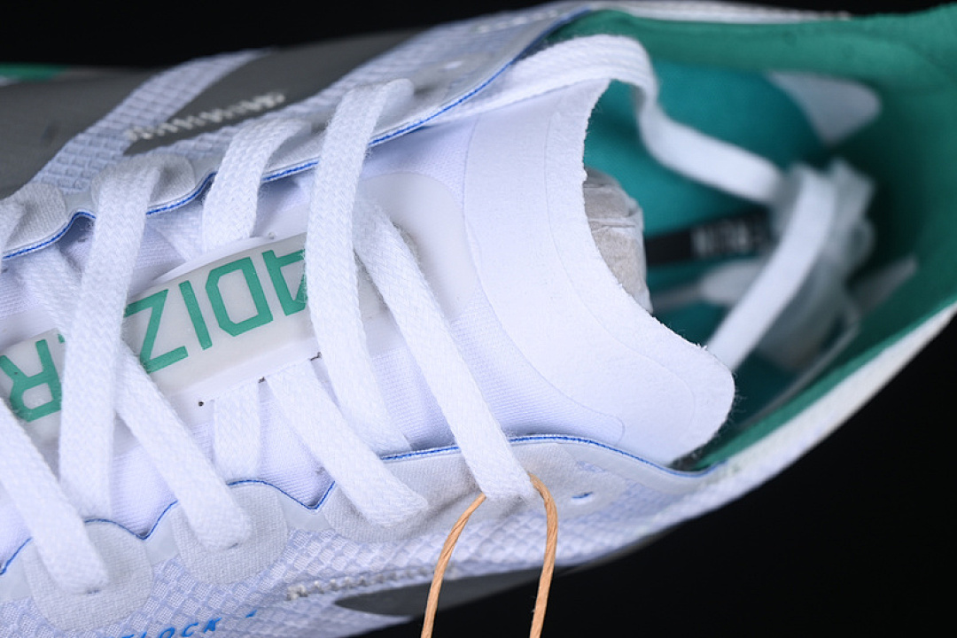 Adidas [JR9707]-[ADIZERO ADIOS 4 M WHITE/SILVER/GREEN]-[WOMAN:36-39]-[MAN:40-45] - Image 9
