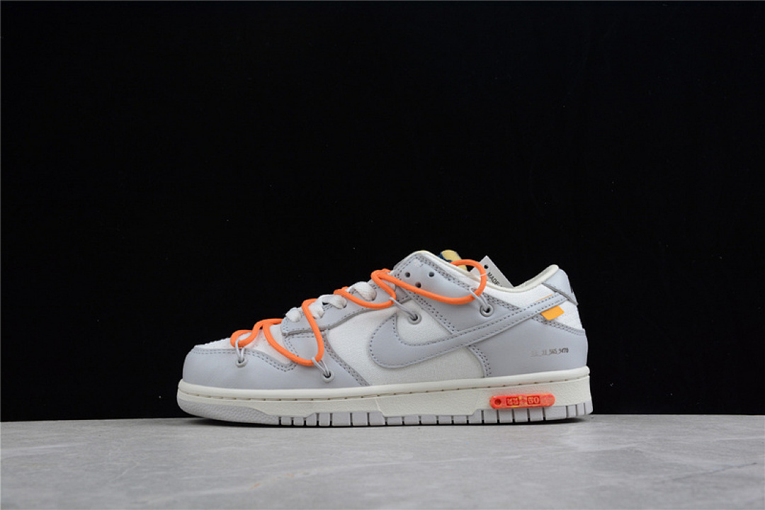 Off-White Nike OW X SB DUNK LOW LOT 44 OF 50 SAIL/NEUTRAL GREY/ALPHA ORANGE · DM1602-104, photo 1